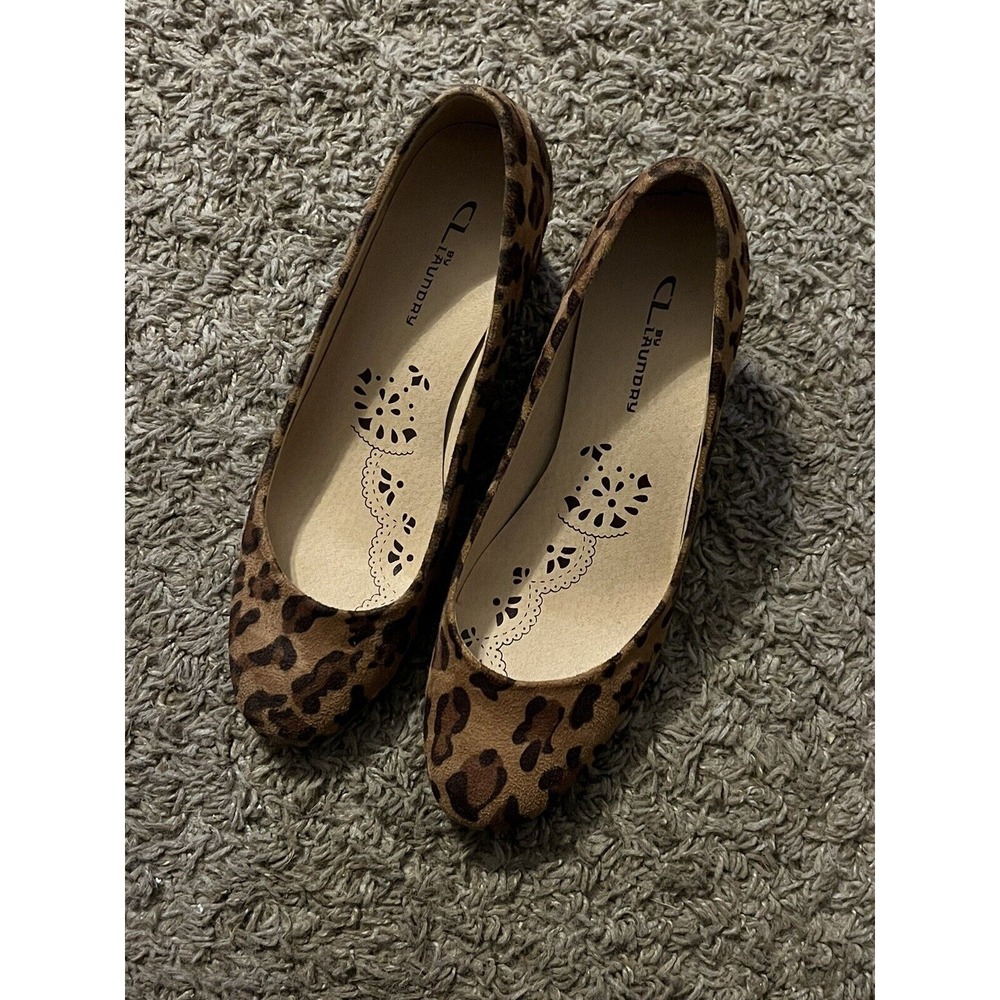 CL By Laundry Animal Print Women's Chunky Heels Pumps Dress Shoes Size 8.5 EUC!